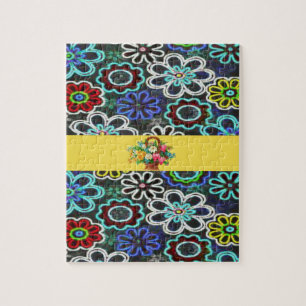 Floral Jigzaag Puzzle Legpuzzel