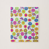 Floral Jigzaag Puzzle Legpuzzel (Verticaal)