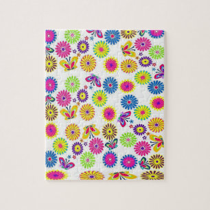 Floral Jigzaag Puzzle Legpuzzel