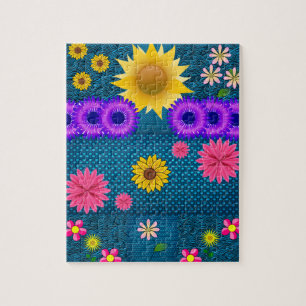 Floral Jigzaag Puzzle Legpuzzel