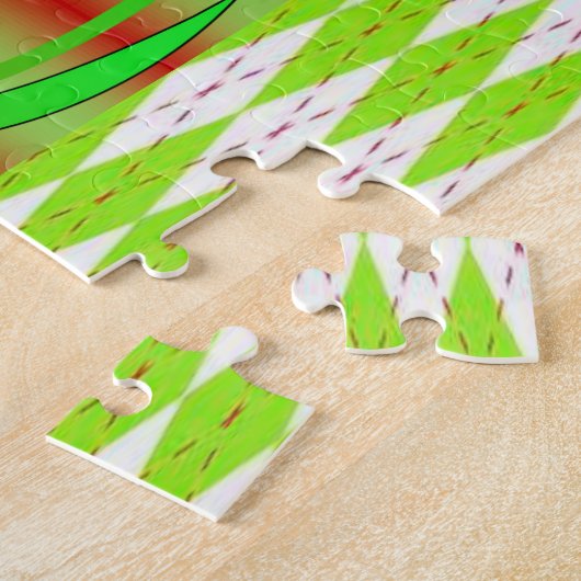 Floral Jigzaag Puzzle Legpuzzel (Zijkant)