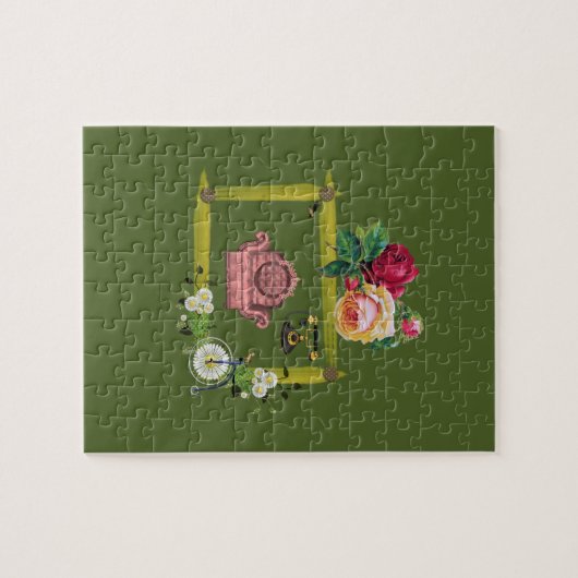 Floral Jigzaag Puzzle Legpuzzel (Horizontaal)