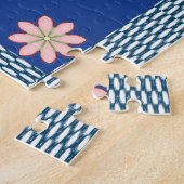 Floral Jigzaag Puzzle Legpuzzel (Zijkant)