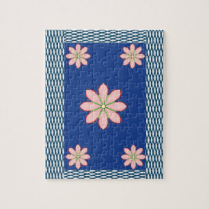 Floral Jigzaag Puzzle Legpuzzel