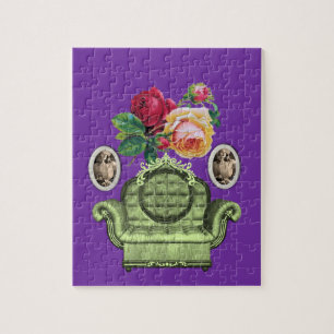 Floral Jigzaag Puzzle Legpuzzel