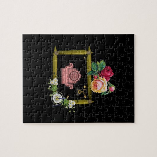 Floral Jigzaag Puzzle Legpuzzel (Horizontaal)