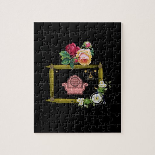Floral Jigzaag Puzzle Legpuzzel (Verticaal)