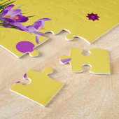 Floral Jigzaag Puzzle Legpuzzel (Zijkant)