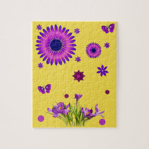 Floral Jigzaag Puzzle Legpuzzel