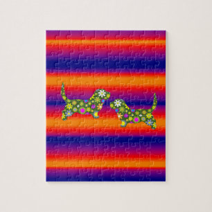 Floral Jigzaag Puzzle Legpuzzel