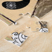 Floral Jigzaag Puzzle Legpuzzel (Zijkant)