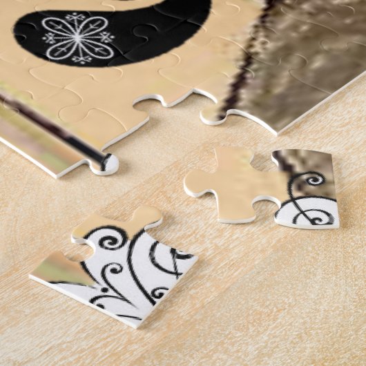 Floral Jigzaag Puzzle Legpuzzel (Zijkant)