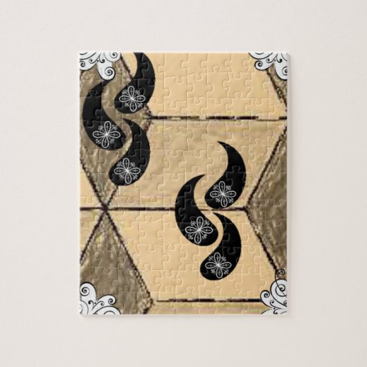 Floral Jigzaag Puzzle Legpuzzel (Verticaal)