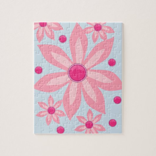 Floral Jigzaag Puzzle Legpuzzel (Verticaal)