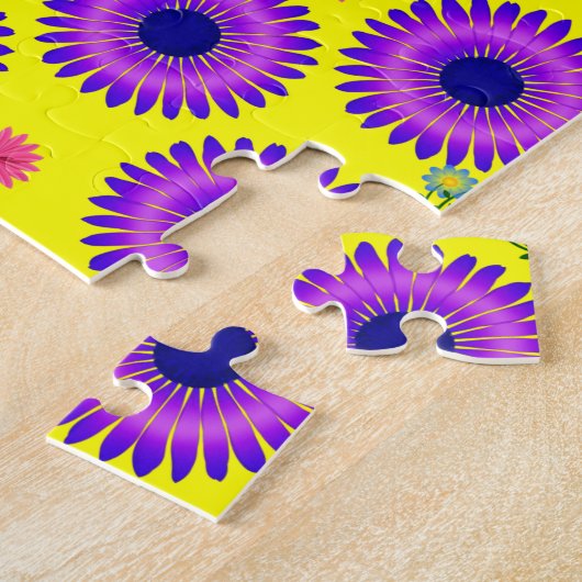 Floral Jigzaag Puzzle Legpuzzel (Zijkant)