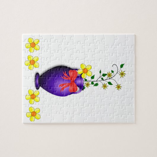 Floral Jigzaag Puzzle Legpuzzel (Horizontaal)