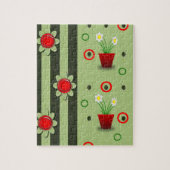 Floral Jigzaag Puzzle Legpuzzel (Verticaal)