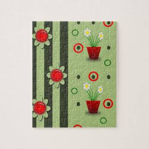 Floral Jigzaag Puzzle Legpuzzel