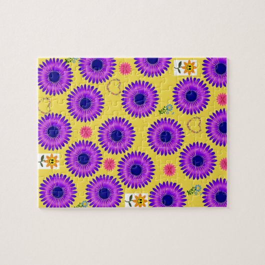 Floral Jigzaag Puzzle Legpuzzel (Horizontaal)