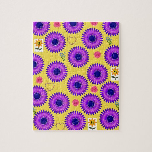 Floral Jigzaag Puzzle Legpuzzel (Verticaal)