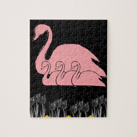 Floral Jigzaag Puzzle Legpuzzel (Verticaal)