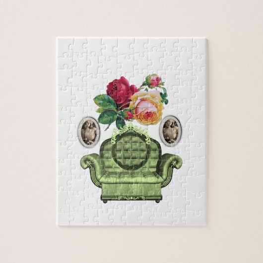 Floral Jigzaag Puzzle Legpuzzel (Verticaal)