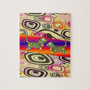 Floral Jigzaag Puzzle Legpuzzel