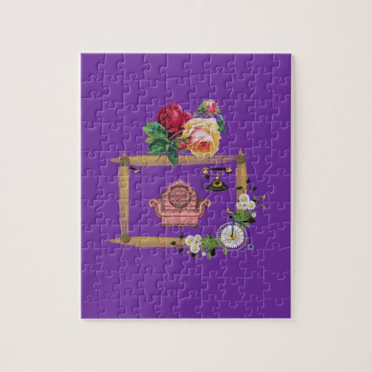 Floral Jigzaag Puzzle Legpuzzel (Verticaal)
