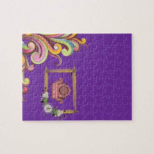 Floral Jigzaag Puzzle Legpuzzel (Horizontaal)