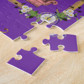 Floral Jigzaag Puzzle Legpuzzel (Zijkant)
