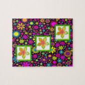 Floral Jigzaag Puzzle Legpuzzel (Horizontaal)