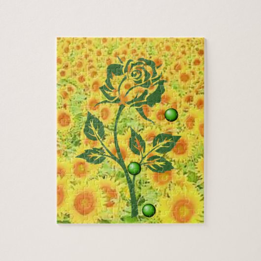 Floral Jigzaag Puzzle Legpuzzel (Verticaal)
