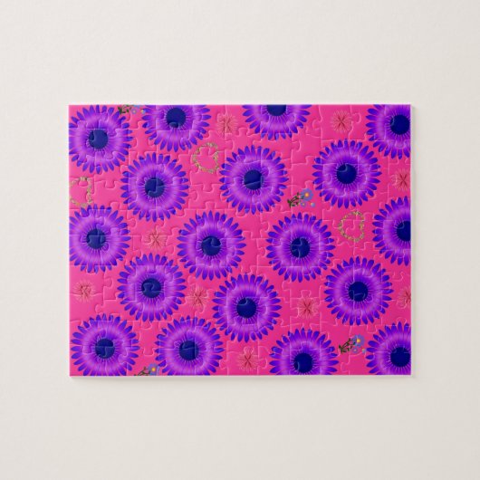 Floral Jigzaag Puzzle Legpuzzel (Horizontaal)