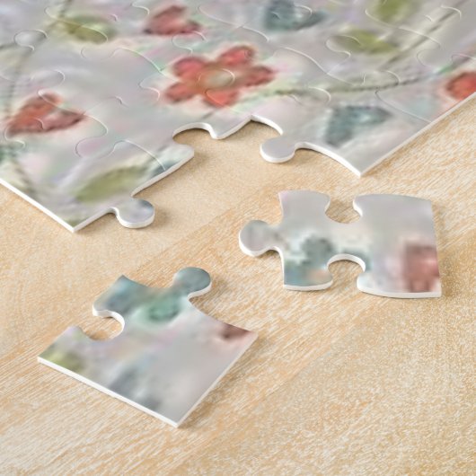 Floral Jigzaag Puzzle Legpuzzel (Zijkant)