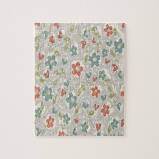 Floral Jigzaag Puzzle Legpuzzel (Verticaal)