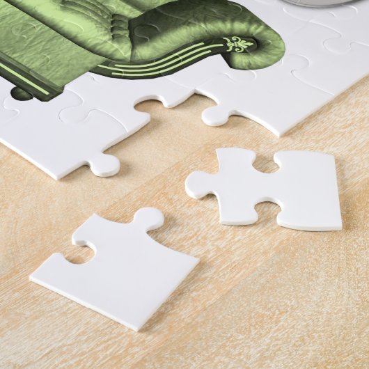 Floral Jigzaag Puzzle Legpuzzel (Zijkant)