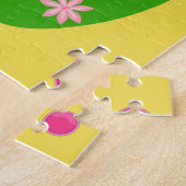 Floral Jigzaag Puzzle Legpuzzel (Zijkant)