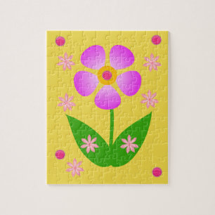 Floral Jigzaag Puzzle Legpuzzel