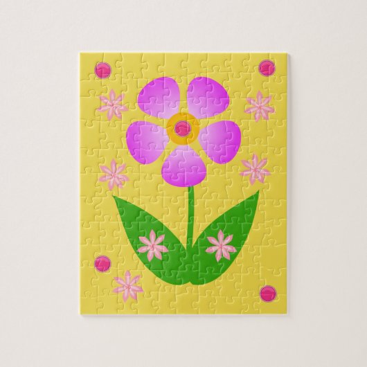Floral Jigzaag Puzzle Legpuzzel (Verticaal)