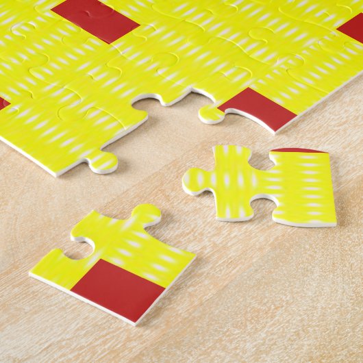 Floral Jigzaag Puzzle Legpuzzel (Zijkant)