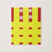 Floral Jigzaag Puzzle Legpuzzel (Verticaal)