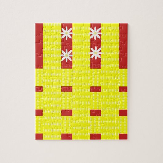 Floral Jigzaag Puzzle Legpuzzel (Verticaal)