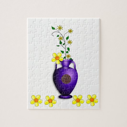 Floral Jigzaag Puzzle Legpuzzel (Verticaal)