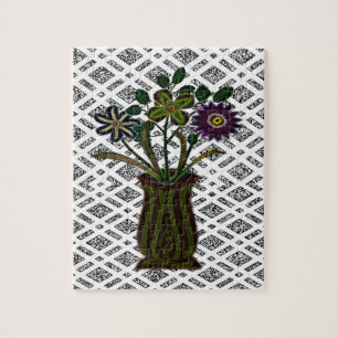 Floral Jigzaag Puzzle Legpuzzel
