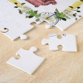 Floral Jigzaag Puzzle Legpuzzel (Zijkant)