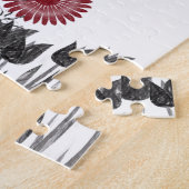 Floral Jigzaag Puzzle Legpuzzel (Zijkant)