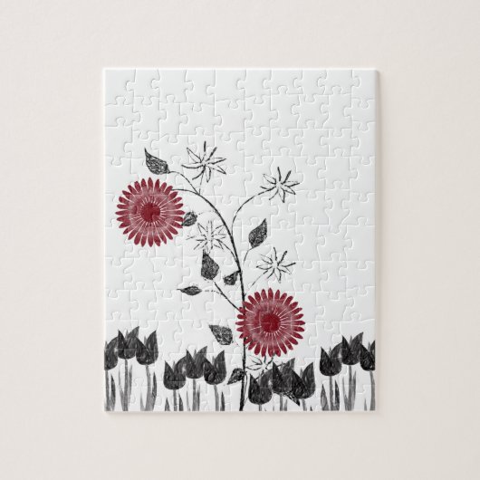 Floral Jigzaag Puzzle Legpuzzel (Verticaal)