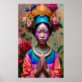 Floral jonge prinses poster (Voorkant)