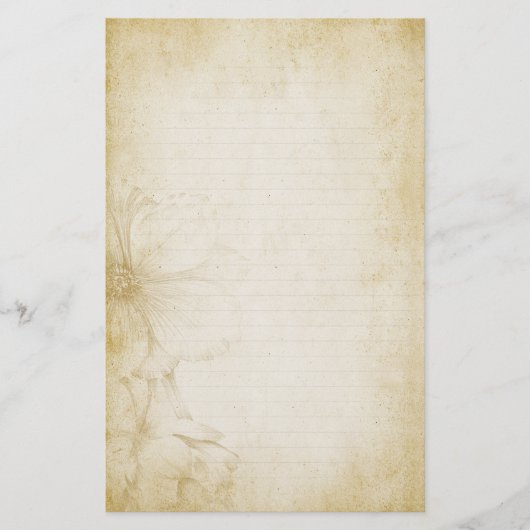  Floral Journal Note Paper Briefpapier (Voorkant)