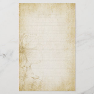 Floral Journal Note Paper Briefpapier